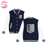 Bradley Jacket Baseball Style Anime of Shingeki No Kyojin (Blue)