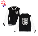 Bradley Jacket Baseball Style Anime of Shingeki No Kyojin (Black)