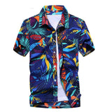 Mens Summer Fashion Beach Hawaiian Shirt Brand Slim Fit Short Sleeve Floral Shirts Casual Holiday Party Clothing Camisa Hawaiana
