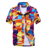 Mens Summer Fashion Beach Hawaiian Shirt Brand Slim Fit Short Sleeve Floral Shirts Casual Holiday Party Clothing Camisa Hawaiana