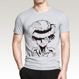 Hot Anime One Piece Monkey.D.Luffy cartoon t shirt 2019 summer new 100% cotton high quality short sleeve shirt brand clothes