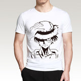 Hot Anime One Piece Monkey.D.Luffy cartoon t shirt 2019 summer new 100% cotton high quality short sleeve shirt brand clothes