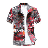 Mens Summer Fashion Beach Hawaiian Shirt Brand Slim Fit Short Sleeve Floral Shirts Casual Holiday Party Clothing Camisa Hawaiana