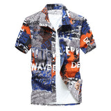 Mens Summer Fashion Beach Hawaiian Shirt Brand Slim Fit Short Sleeve Floral Shirts Casual Holiday Party Clothing Camisa Hawaiana