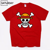 Men's One Piece Luffy Harajuku Funny Cotton T Shirts Unisex Summer Cotton Workout Tshirts Anime Tops Boyfriend Gift