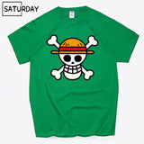 Men's One Piece Luffy Harajuku Funny Cotton T Shirts Unisex Summer Cotton Workout Tshirts Anime Tops Boyfriend Gift