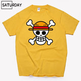 Men's One Piece Luffy Harajuku Funny Cotton T Shirts Unisex Summer Cotton Workout Tshirts Anime Tops Boyfriend Gift