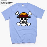 Men's One Piece Luffy Harajuku Funny Cotton T Shirts Unisex Summer Cotton Workout Tshirts Anime Tops Boyfriend Gift