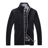 Men's Sweaters Autumn Winter Warm Thick Velvet Sweater Jackets Cardigan Coats Male Clothing Casual Knitwear US Size XS-XL DA021