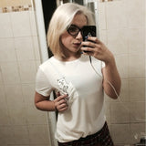 New 2017 Summer Women T-shirt Printed Magic Letters Fashion O-Neck Short Sleeve Loose Tee Shirt Femme